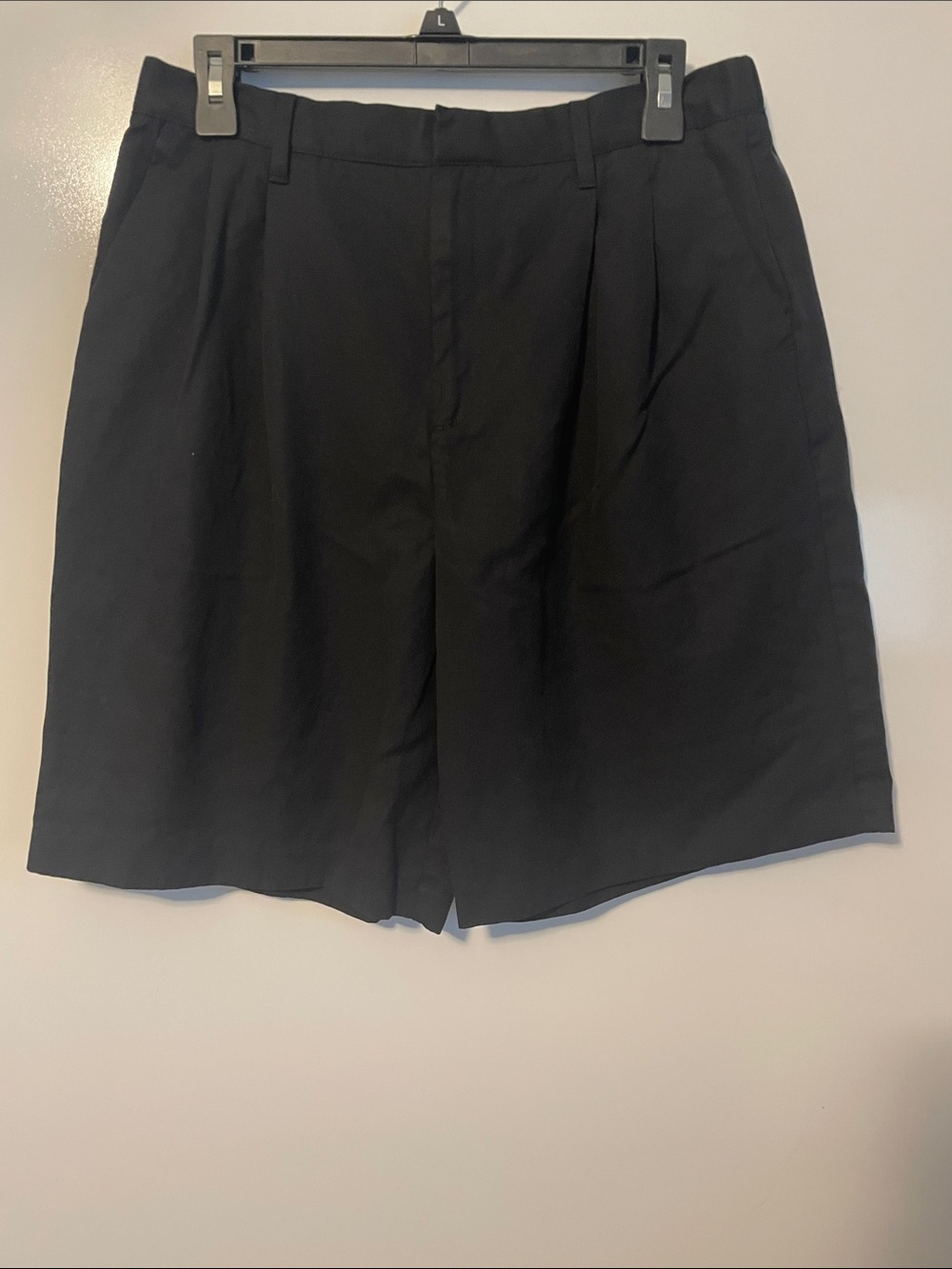 Madewell black high rise cotton linen lyocell shorts size 8